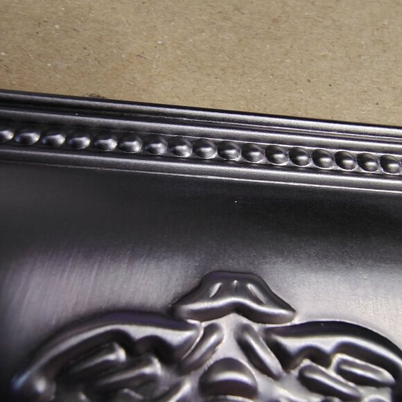 Metal Picture Frame 5x7 Ornate Silver Tone Vintage Style Brushed Finish Elegant - Picture 7 of 13